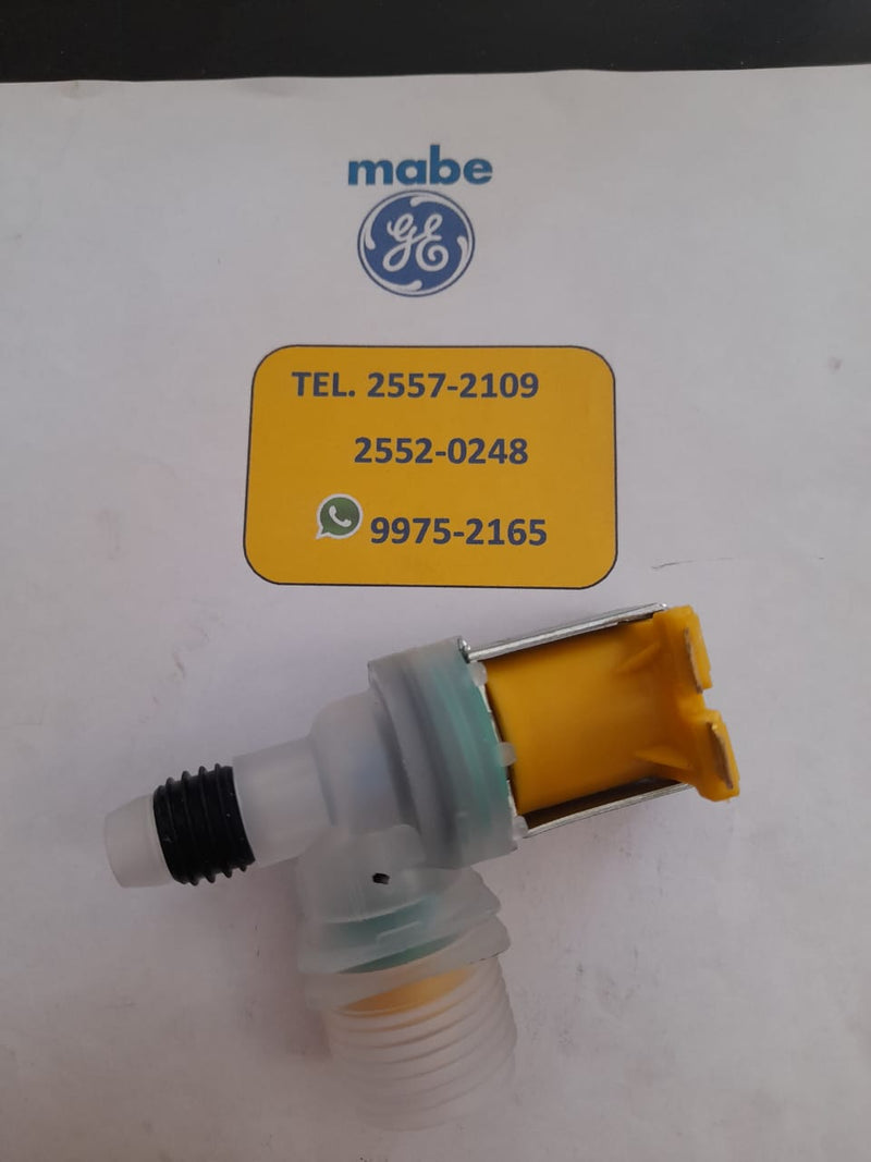 Valvula de lavadora, un solenoide GE Amarillo 90° Kraken 127V Emicol