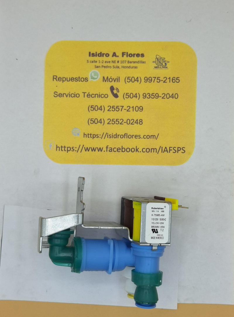 Válvula para ice maker  para refrigerador sirve Whirlpol 12544114