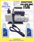 Bomba de vacio de 2 etapas1/2HP - 5CFM para refrigeradora