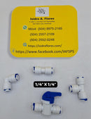 Kit de conectores rápidos 1/4" valvulas presión en forma "L", "T", "I"