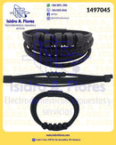 Pulsera de cuero clásica para hombre, 19/21/23cm