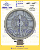 Resitencia de vitróceramica 3 líneas 240V, 3200W DEXT 10" sirve LG