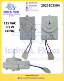 Motor condensador original Frigidaire de refrigeradora 115V 60HZ