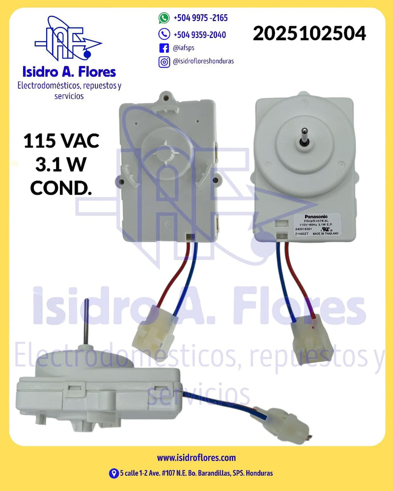 Motor condensador original Frigidaire de refrigeradora 115V 60HZ