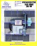 Motor pequeño 30W, 110VAC, 0.8A marca Tran  sirve LG