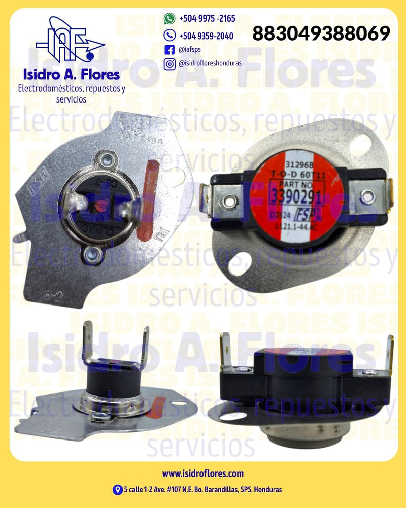 Térmicos originales secadora  Whirpool  Kit (2)  L250° y  L352 °