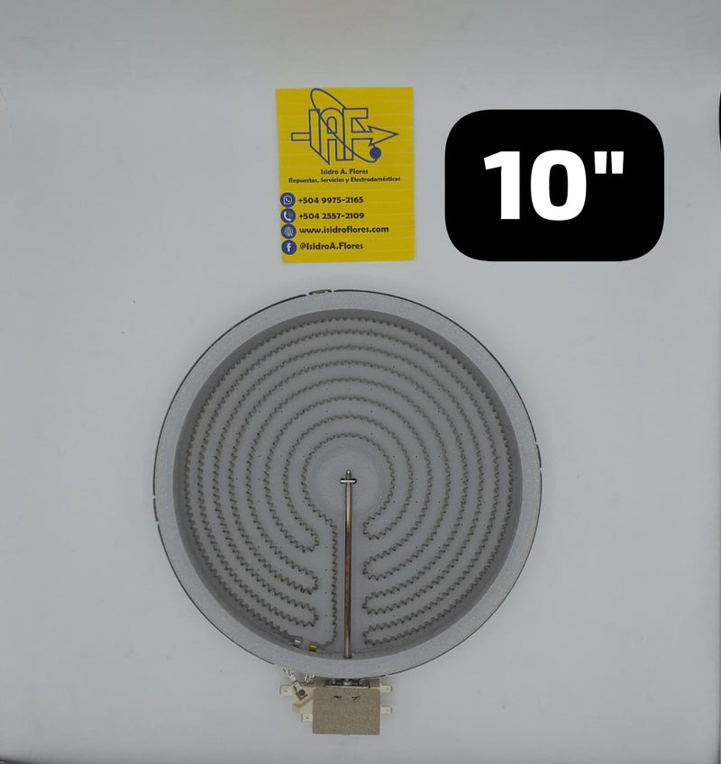 Resistencia radiante, plancha  original  Frigidaire 10" DEXT