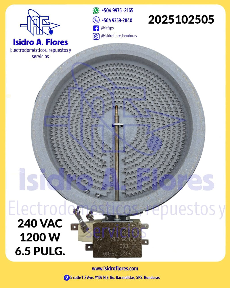 Resistencia original Frigidaire plancha cerámica   6.5" DEXT