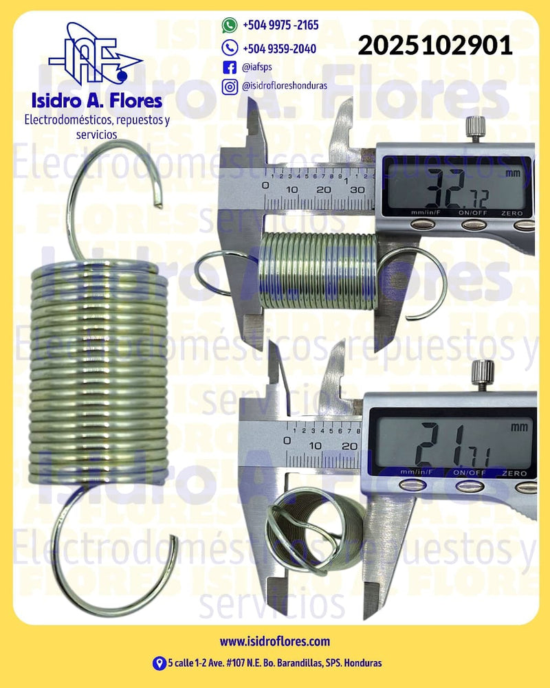 Resorte de embrague de transmisión original Whirlpool Haceb