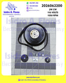 Motor condensador negro 2W CW 110V 60HZ 1550 RPM sin base ni aspa