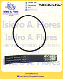 Banda para lavadora marca WMP  Externo 72 cm, nterno 66.5 cm