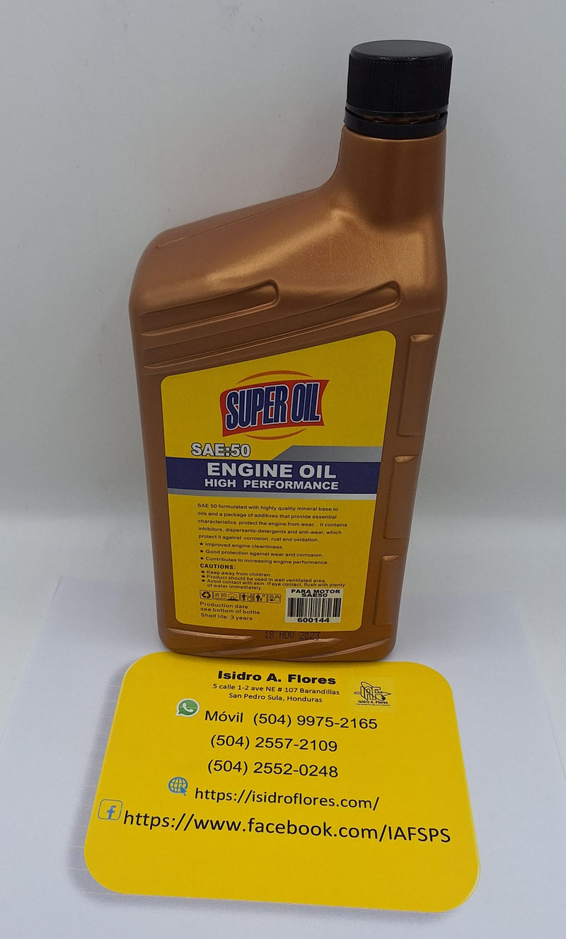 Aceite Super Oil  SAE50 1/4 de aceite para transmisión de lavadora