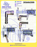 Adaptador zamac  90° codo longitud 47mm, diametro interno 11 mm,