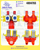Valvula original doble para lavadora Firigidaire Brasil 6.5/1.2 127v