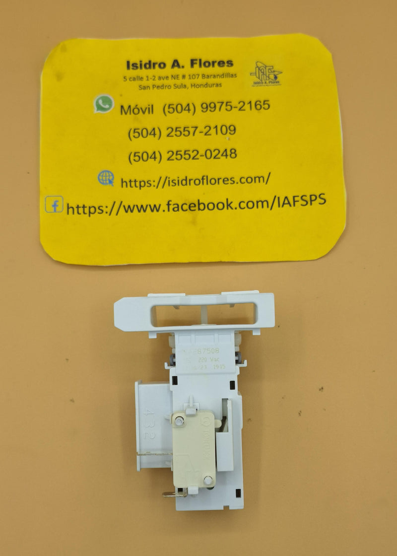 Interruptor switch blocapuerta de lavadora Frigidaire Brasil 220V