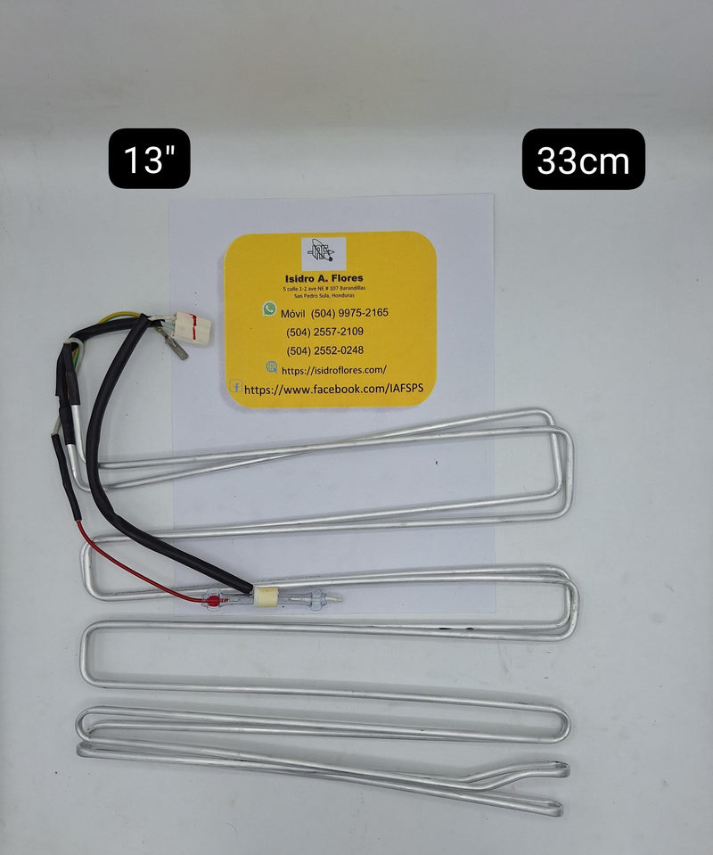 Resisitencia tubular evaporador de refrigerador aluminio 13" ó 33Cm