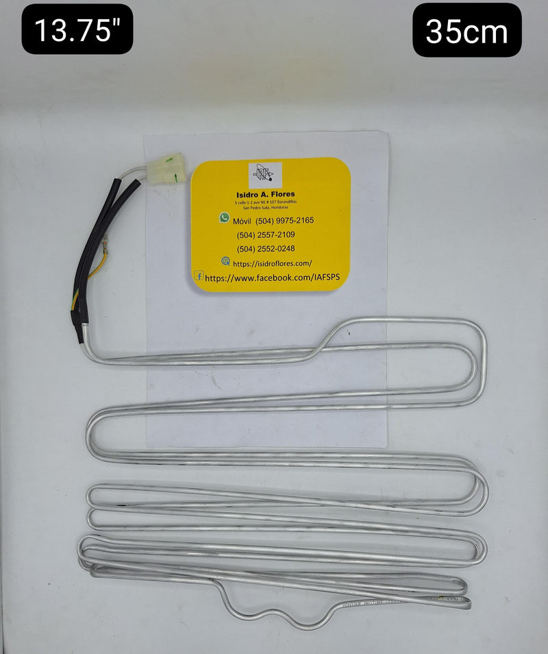 Resistencia tubular de refrigeradora 13.75" original Frigidaire Brasil