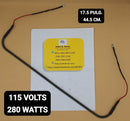 Resistencia tubular refrigeradora sirve Mabe 120V 280W 44.5cm, 17.5"