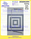 Resistencia tubular 16.25" 41 cm, 216W refrigeradora GE  - Indurama