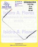 Resistencia tubular 16.25" 41 cm, 216W refrigeradora GE  - Indurama