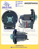 Bomba de lavadora solo motor 110V, 60HZ, 30W,  sirve LG