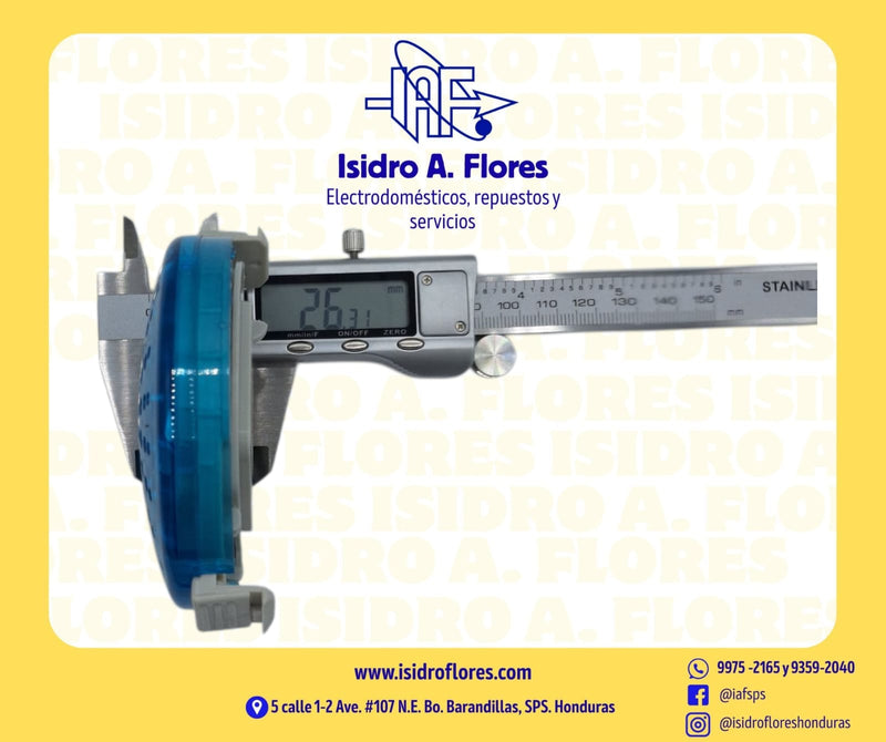 Filtro atrapa pelusa azul redondo para LG