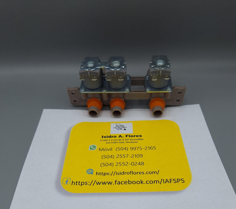 Valvula de 3 solenoides  y entradas sirve LG, Daewoo