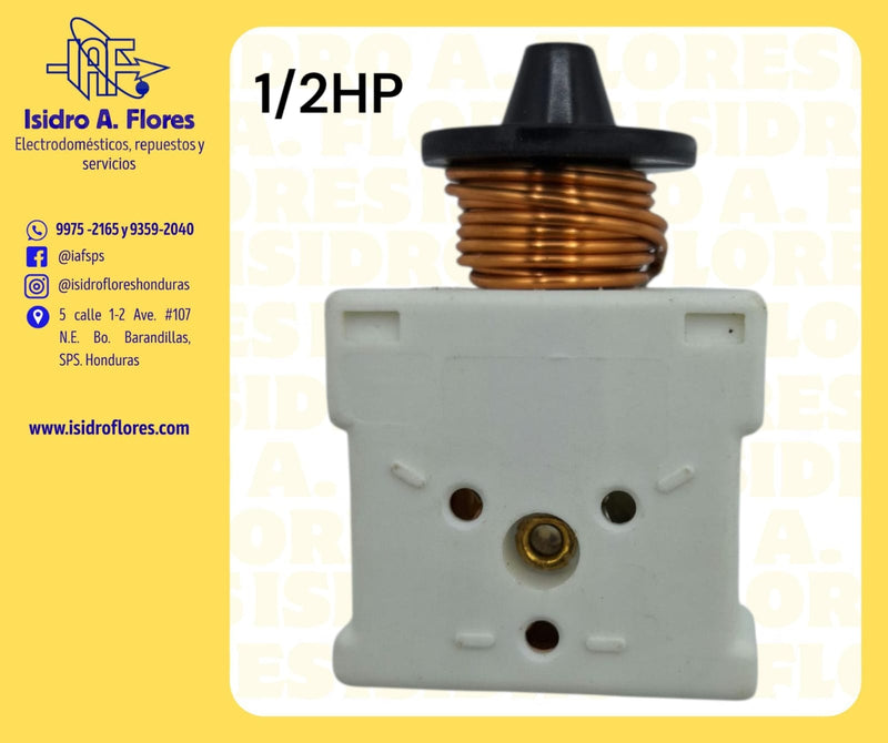 Relay de refrigeradora sirve para Embraco 1/2 HP 110V