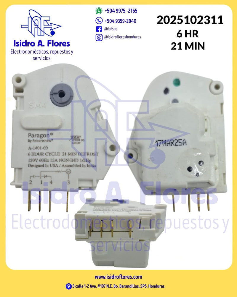 Timer 6H  21m Robertshow Paragon 110V,  2,1,4,3