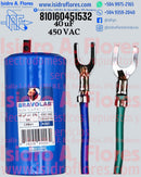 Capacitor de arranque  marca Bravolab 40UF+5% 450V  2 cables