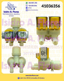 Válvula  doble de lavadora original Frigidaire Brasil 12/6.5 127V