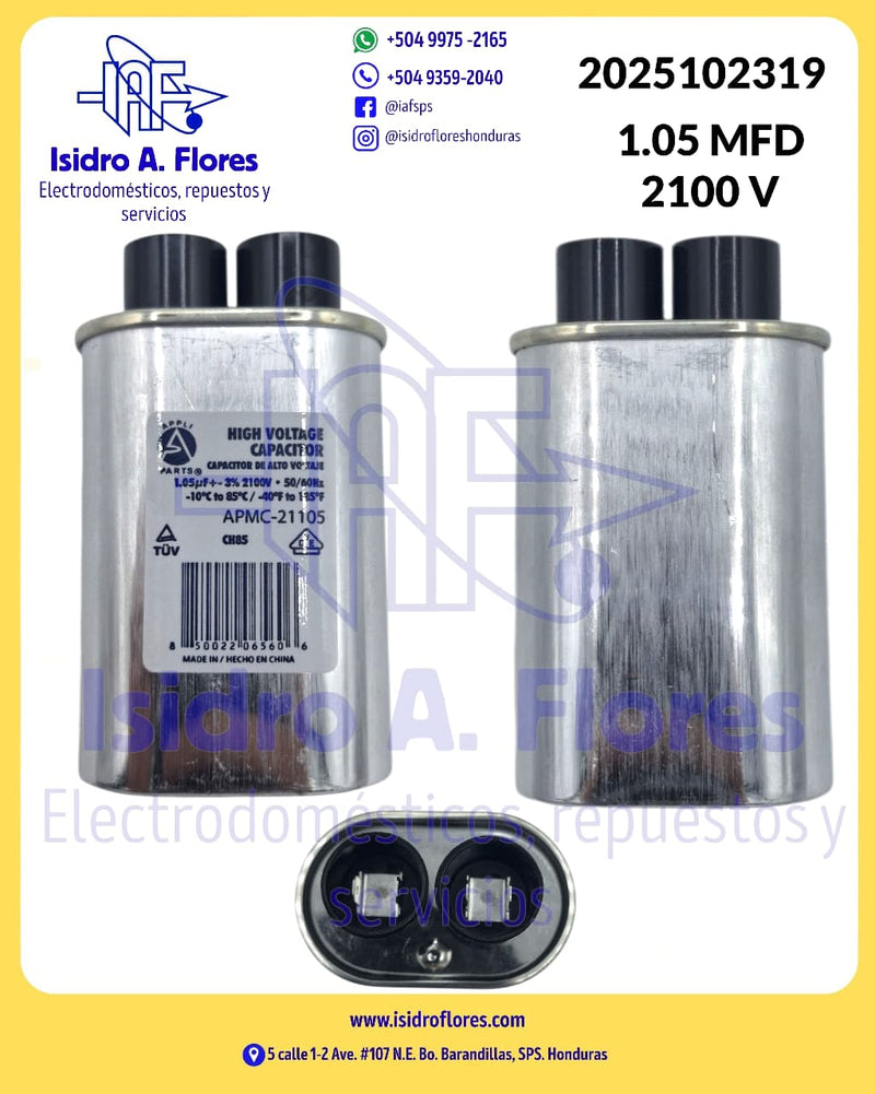 Capacitor Appli Parts de microondas 1.05uf mfd 2100V universal