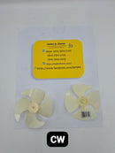 Aspa, 4 hojas, para refrigeradora  Diámetro 9 cm, ó  3.5"  eje delgado