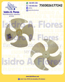 Aspa de motor evaporador, 4 hojas, Dext 10Cm  CW eje delgado