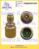 Adaptador rígido con valvula para gas 5/16 Hem-1/4 Macho Coldtek