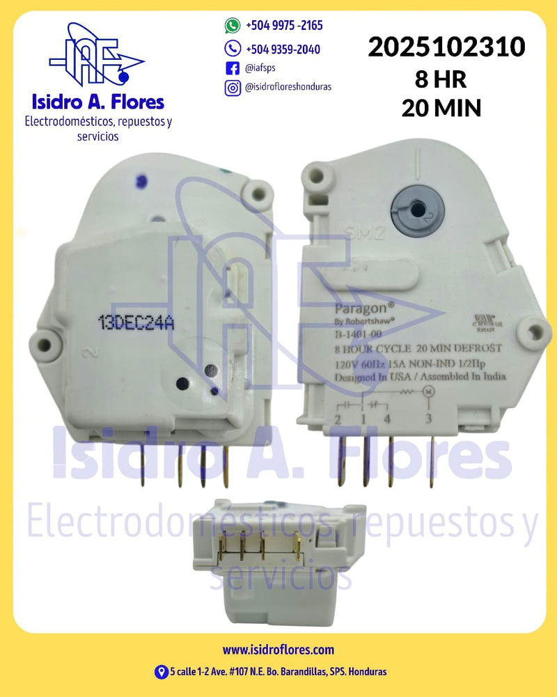 Timer Paragon  Robertshow 8H 20M, 120V,  2,1,4,3