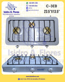 Estufa de gas  Ecococina 3 quemadores blanca