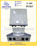 Estufa de gas IML color marfil alta calidad con tapa 4 quemadores