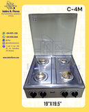 Estufa de gas IML color marfil alta calidad con tapa 4 quemadores