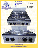 Estufa 4 quemadores Ecocina de mesa blanca con respaldo