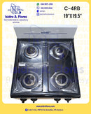 Estufa 4 quemadores Ecocina de mesa blanca con respaldo