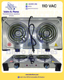 Estufa elécrica dos quemadores acero inoxidable