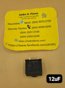 Capacitor cuadrado, refrigeradora 12uF, 250V, Sirve Mabe Aruki