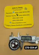 Capacitor de arranque 36.5mm diametro 68.5mm baquelita 110V 270-324MFD