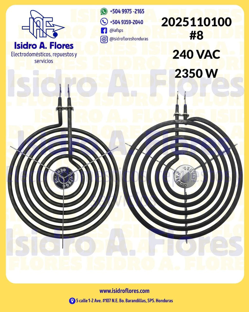 Resistencia de estufa eléctrica marca Chormalox para GE