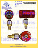 Cople rápido automotriz angulado R1234yf rojo Alta marca Coldtek