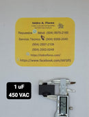 Capacitor de Minisplit  1UF+5%  450VAC Coldteck