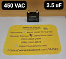 Capacitor de trabajo para aire acondicionado y minisplit  3.5uF / 440V