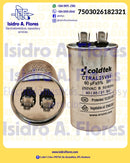 Capacitor aluminio, trabajo, 250V. 60uF+5%, 2 postes sirve aires 110V