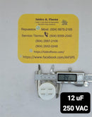 Capacitor trabajo plástico, 12uF, 250VAC, lavadora y bomba sumergible